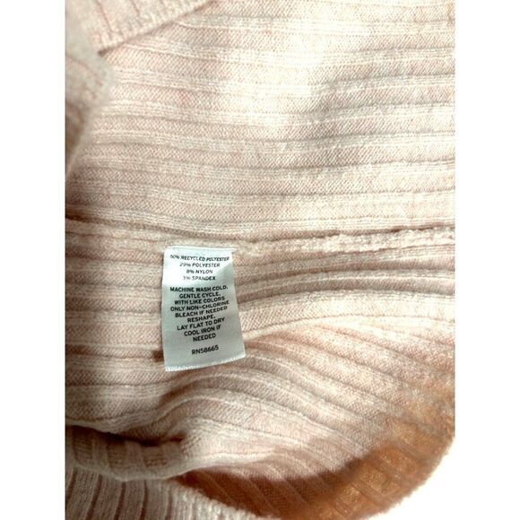 BP. Rib Crop Turtleneck Sweater in Pink Crystal, Sz. L - Picture 14 of 14